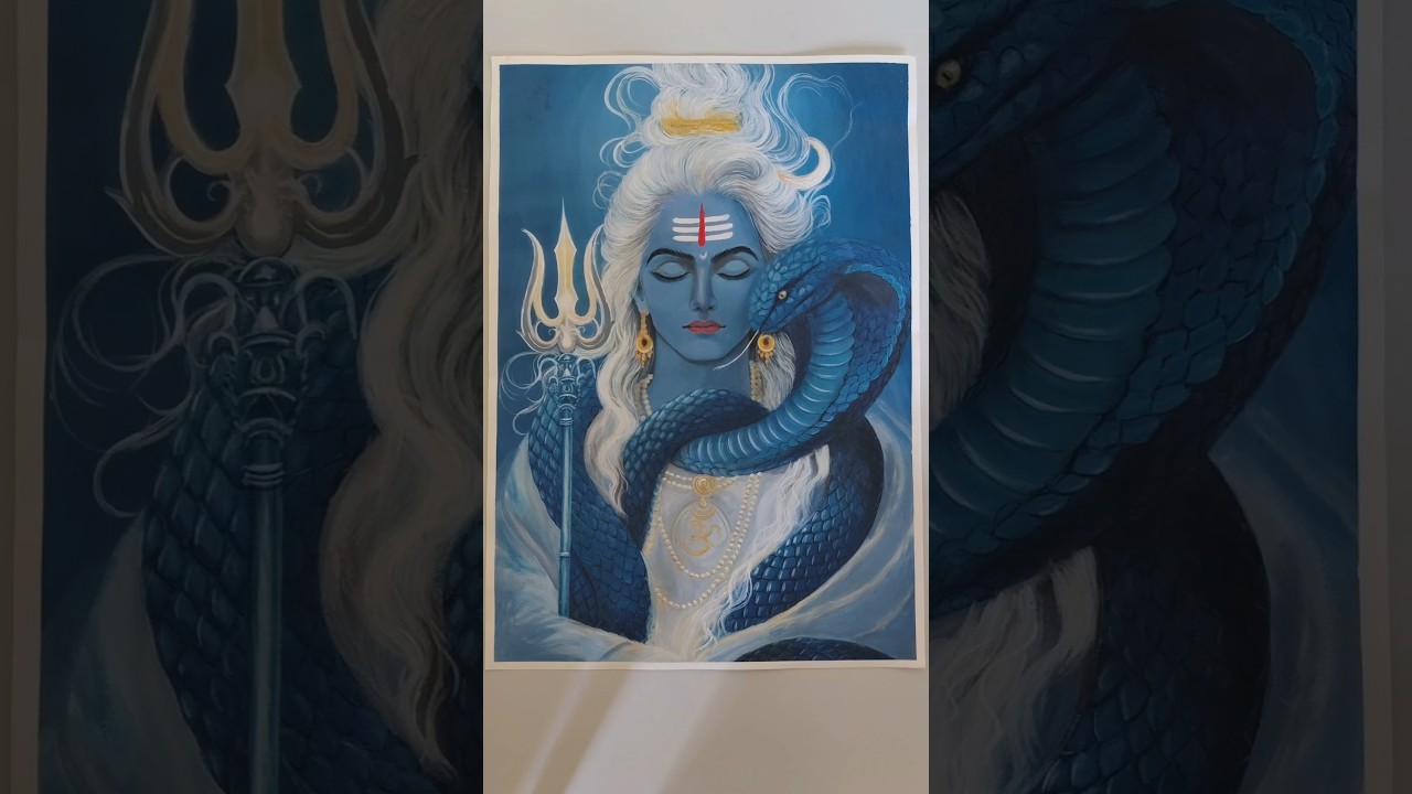 शिव शंकर.. Har Har Mahadev ❤️✨🙏....#shotrs #art #drawing #painting #sketch #painting #harharmahadev