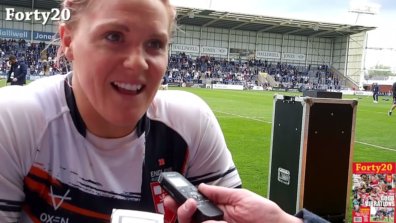Amy Hardcastle after getting on the scoresheet in her 25th England international - Forty20 TV