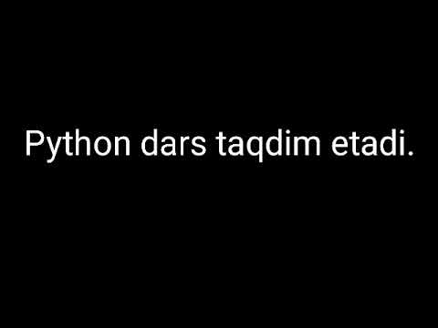 Python nima? Dasturlash tilari! Python dasturlash tili!