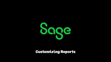 Sage CRM - Customizing reports