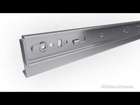 Équerres 633 XX pour coulisses 2109, 2132, 3732 et 3832-laqué blanc ACCURIDE