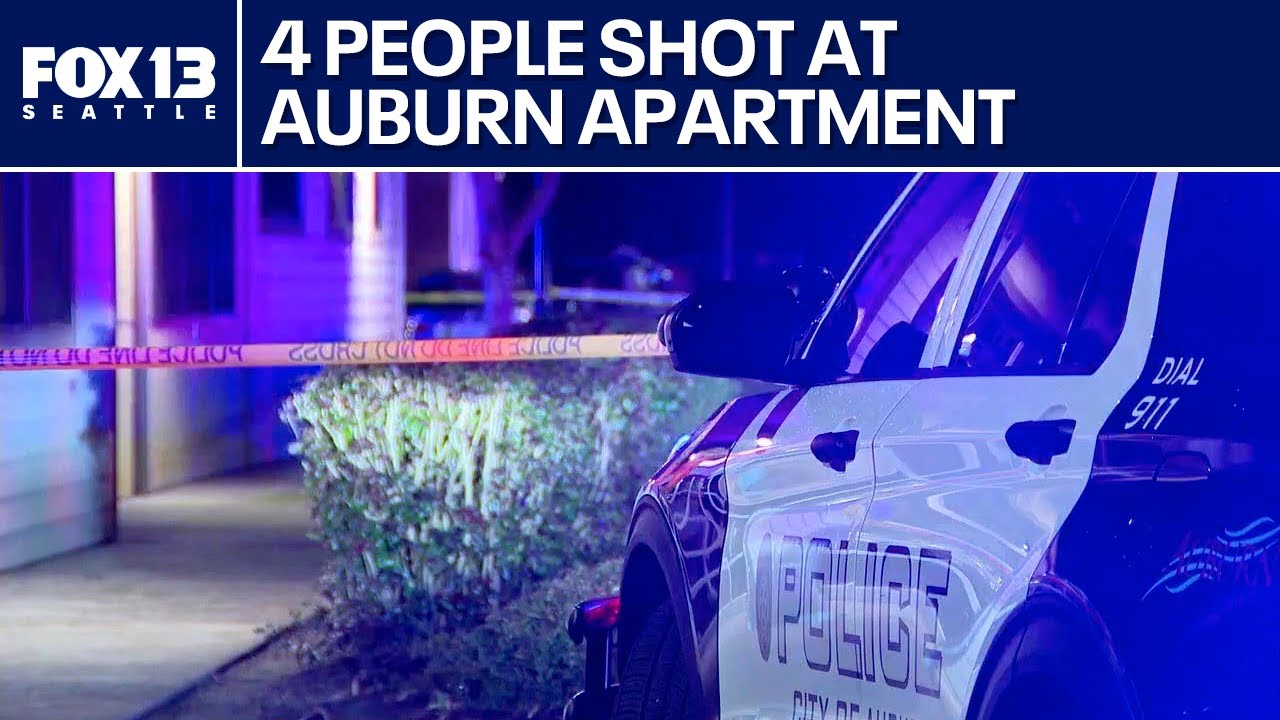 4 people shot in Auburn, no suspect at large | FOX 13 Seattle - YouTube