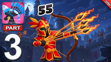 Merge Archers: Bow and Arrow - Gameplay Walkthrough Part 3 - Stickman Castle Archer (Android, iOS)