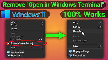 Remove "Open in Windows Terminal" from Right Click | How to Edit Right Click Menu in Windows 11