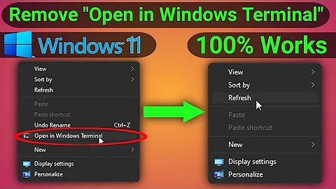 Remove "Open in Windows Terminal" from Right Click | How to Edit Right Click Menu in Windows 11