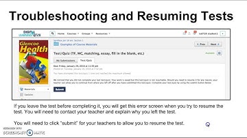 Schoology: Student directions for resuming a test