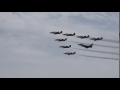 unico, eurofighter y patrulla aguila juntos en Torre del Mar, Malaga