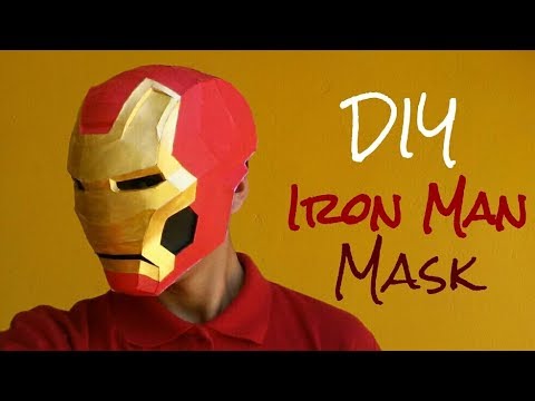Cómo hacer la máscara de Iron Man con papel opalina