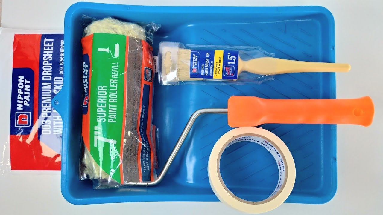  Nippon  Paint  DIY Painting Tools Set 5 Items Unboxing YouTube