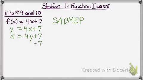 find inverse example for #9 and #10