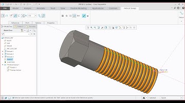 M12 HEX BOLT IN CREO PARAMETRIC | PRO/E creo parametric part modeling