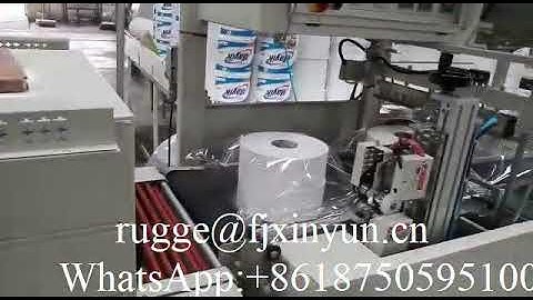 High speed double decks maxi roll paper shrink packing machine