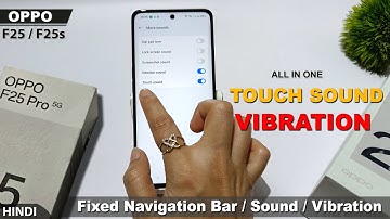 How to turn off touch sound and vibration in oppo f25 pro | Touch sound and vibration kaise hataye