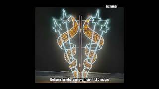 Professional Pole-Mounted Christmas Decorations – 2D Wire Frame Décor Showreel#christmasmanufacturer