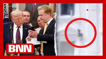Trump Reacts to Viral Video of Mystery Items Tossed From White House Window