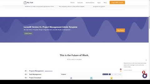 Mytask - Laravel Project Management Admin Template hr management admin template
