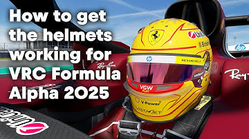 How to get helmets working for VRC Formula Alpha 2025 in Assetto Corsa