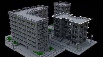 voxel buildings made using  magicavoxel