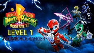 Mighty Morphin Power Rangers Mega Battle Level 1 as  Zack