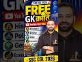 SSC CGL 2026 FREE GK क्रांति Series | History, Polity, Geo, Economics Free on YouTube