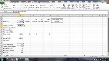 CIS 101 Excel Mixed Referencing Assignment