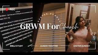 GRWM FOR CHURCH | Easter Sunday! • sunday routine, bible study, chatty + ootd