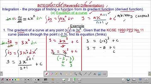 MATH: FORM4: INTEGRATION: LESSON 1