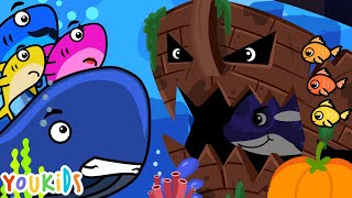 Baby Shark ft. Orca, Whale & Ship | YouKids Nursery Rhymes