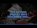 The 50/30/20 Budget Rule Explained and Applied