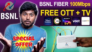 BSNL Fiber Broadband | 100Mbps | Free OTT + TV Channels