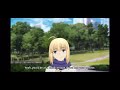 Saber from fate eat around 2 sandwiches