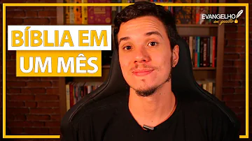 Qual o jeito mais fácil para se lê a Bíblia inteira em pouco tempo?