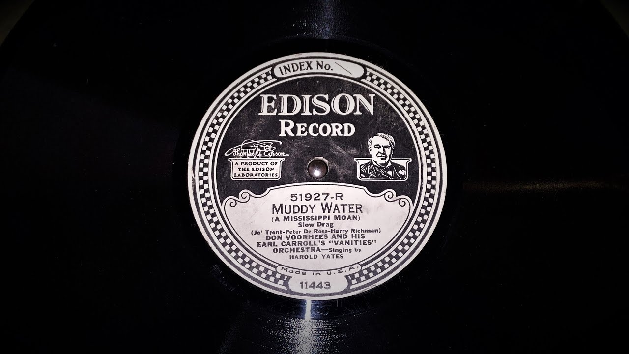 "Muddy Water (A Mississippi Moan)" ~ Earl Carroll's 'Vanities' Orchestra ('22 Edison C19 Phonograph)