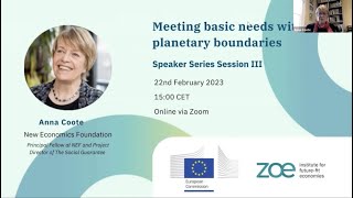 Meeting basic needs within planetary boundaries (#SocialPolicyUnpacked Session III)