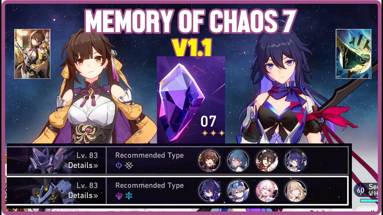 Memory of Chaos 7 - E0 Seele E2 Sushang Full Stars v1.1