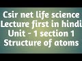 Structure of atom csir net life sciences