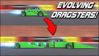 Evolving Faster and Faster Dragsters by Survival of the Fittest! (Trailmakers Multiplayer Gameplay)