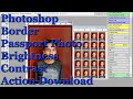 Photoshop actions  free download  passport size photo action 
