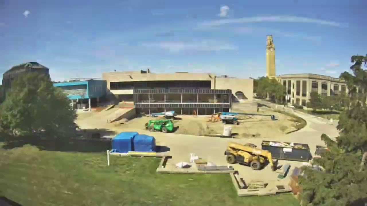Timelapse video of student union construction