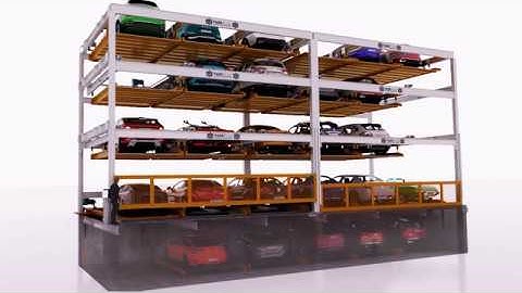 PARKPLUS 4-High 1-Deep (w/ Pit) Lift-Slide Puzzle Parking System