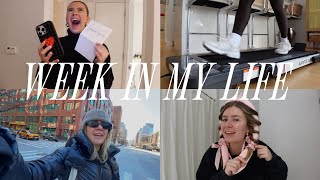 week in my life: walking pad, heatless curls, i'm a bridesmaid!! + buccal face massage