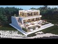 Minecraft: How To Build a Modern House Tutorial (Building Tutorial) (#10) | 마인크래프트 건축, 모던하우스, 인테리어