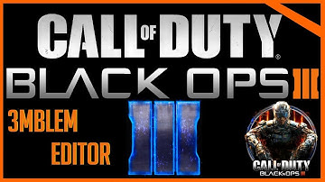 Call Of Duty Black Ops 3: Emblem Tutorial "BO3 Logo"