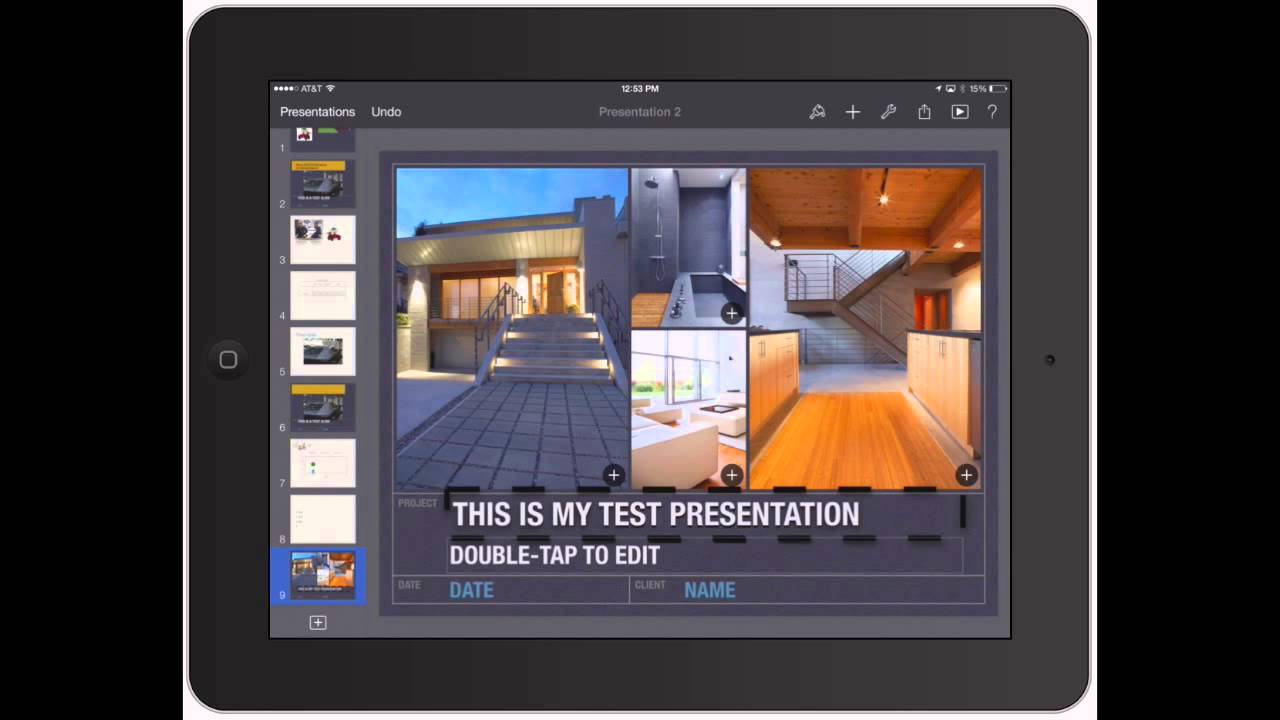 create keynote presentation on ipad