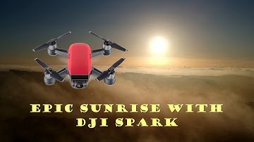 DJI Spark - Flight over fog with sunrise