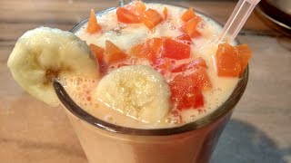 Super Cool PnB Smoothie (Papaya n Banana) | Papaya-Banana Shake Smoothie for Summer | Fruit Smoothie