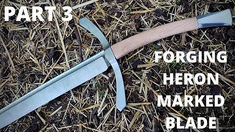 Forging a Heron Marked Blade in 5160 - Part 3 - Heat Treat and Handle Parts - Wheel of Time Sword