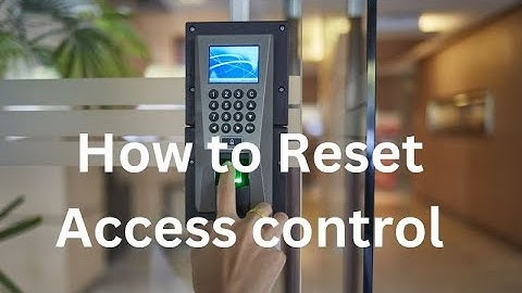 How to Reset Dahua Access controller