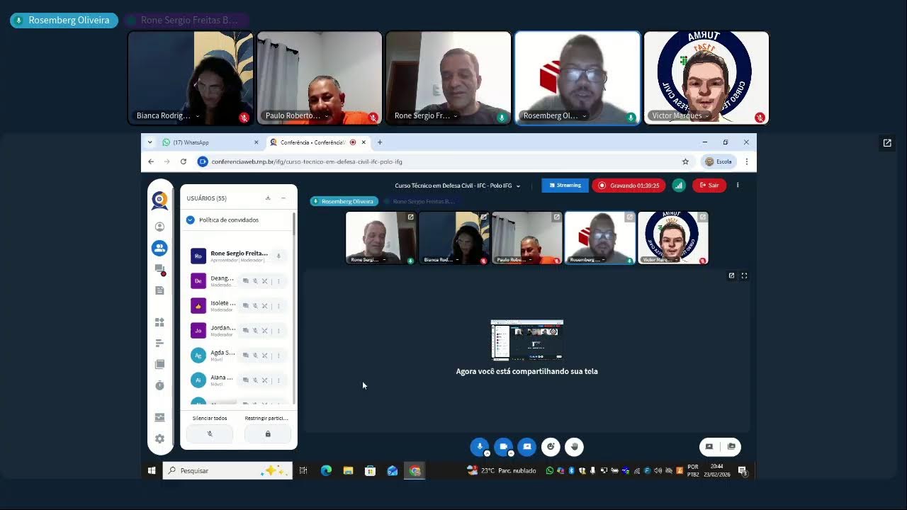 Reunião com a coordenação.