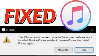 How To Fix This iPhone cannot be used because the required software is not installed I iTunes issues screenshot 5